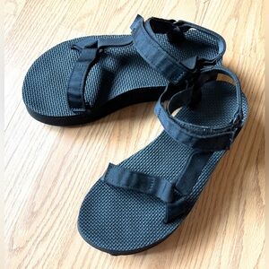 Teva Black Women's Platform “Flatform” Sandals